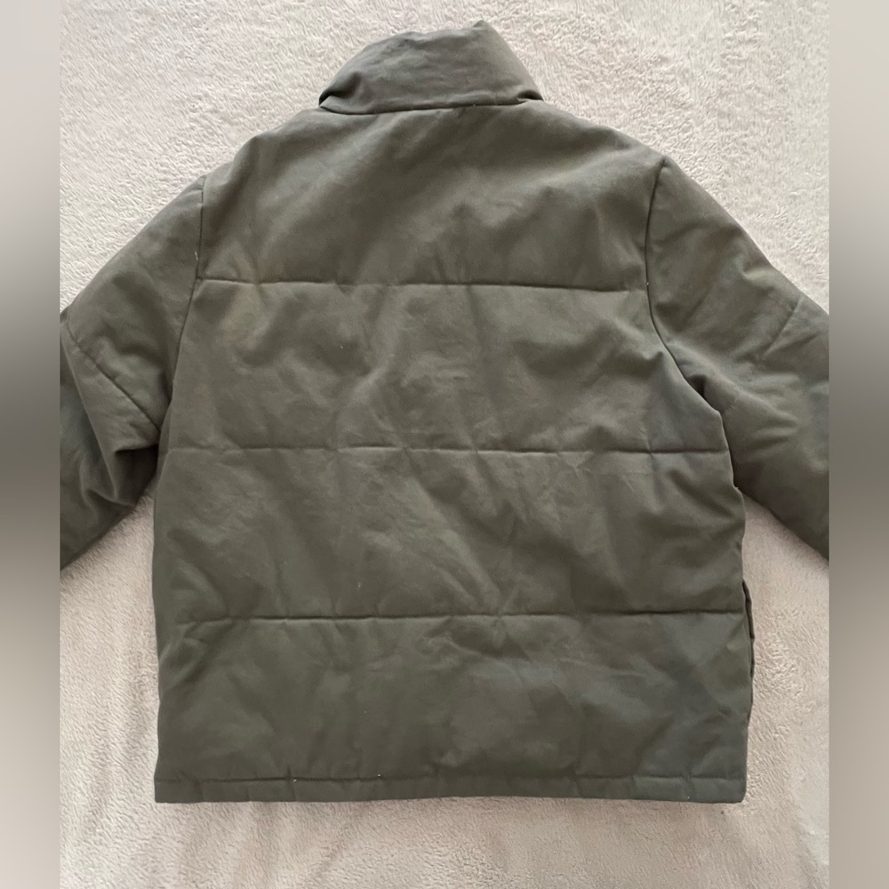 John Galt Olive Green Puffer Jacket - Picture 5 of 7